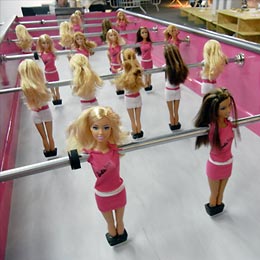Barbie table football