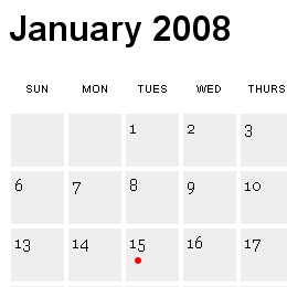 List-based calendar