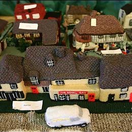 Knitted village