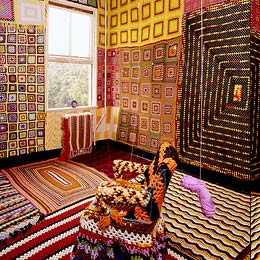 Crocheted room