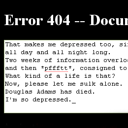 Depressing 404 page
