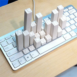 Keyboard Frequency Sculpture