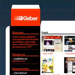 Kleber box web design