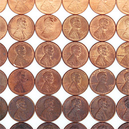 Pennies by oxidation