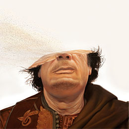 Disappearing Gaddafi