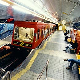 Uphill subway system